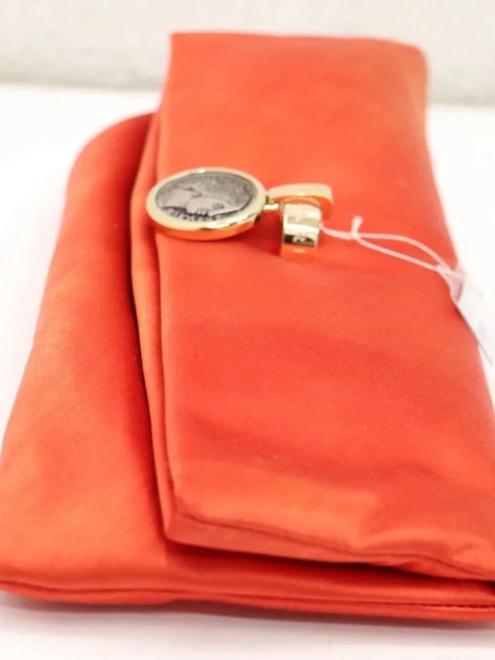 Bvlgari Satin Red Evening Bag/Clutch